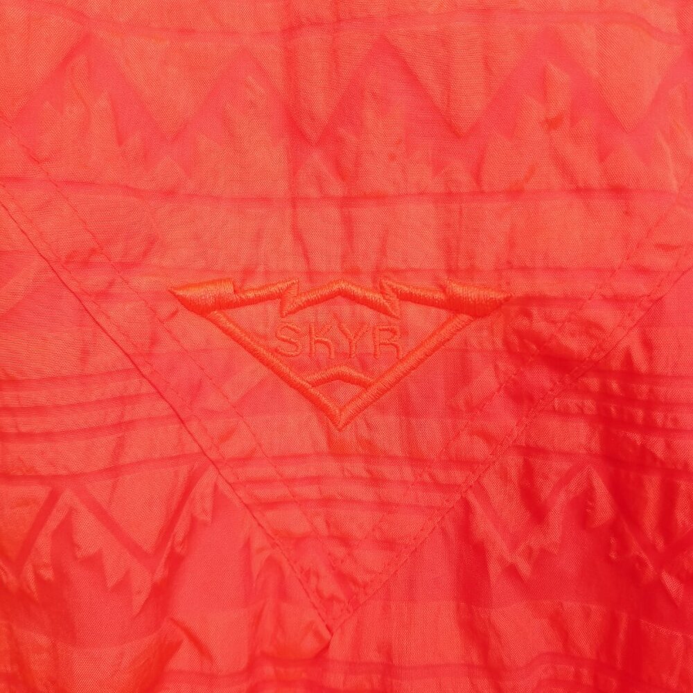 Skyr Vintage 80's Neon Lightweight Windbreaker Ski Jacket Orange Sz 8 - Picture 10 of 11